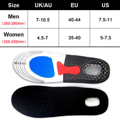 Better Feet Silicone Gel Insoles Foot Care for Plantar Fasciitis Heel Spur Running Sport Insoles Shock Absorption Pads For Men and Women